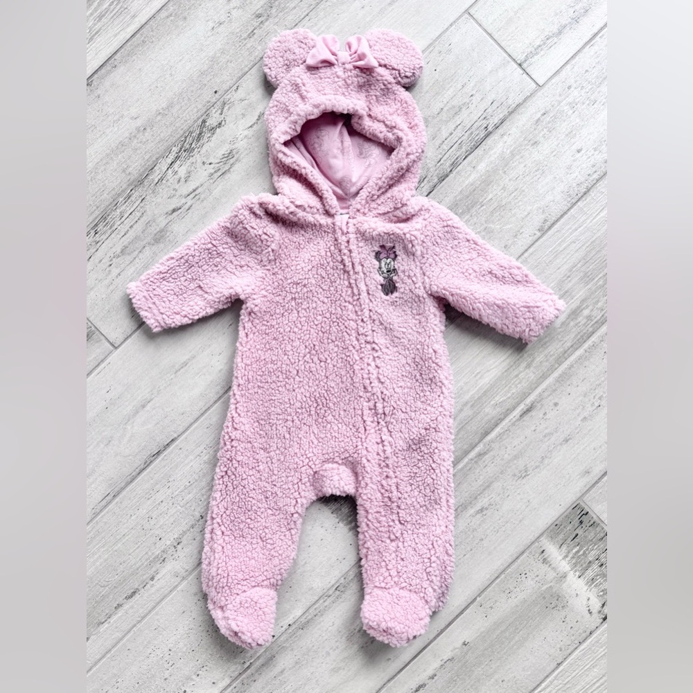 Disney Minnie Mouse Pink Faux Fur Bunting - size 3-6 months